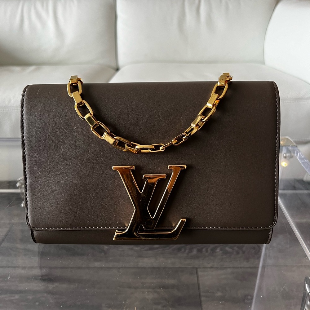 [Authentic] LOUIS VUITTON | CHAIN LOUIS GM CALFSKIN GRANIT